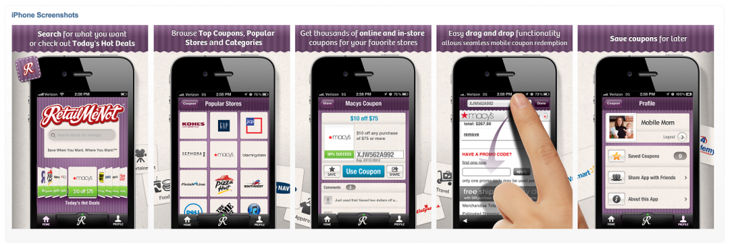 Finds Deals on the Go with the RetailMeNot iPhone App! #CouponsApp