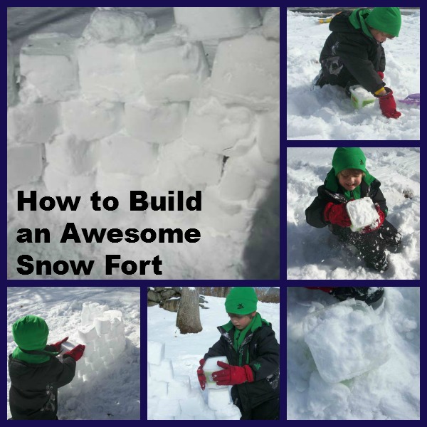 how to build a snow fort