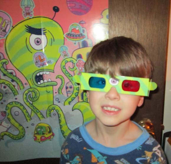 Aliens Attack 3D Stickers and Poster from Peaceable Kingdom