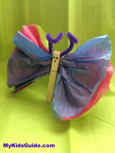 Easter Crafts Tissue Paper Butterfly