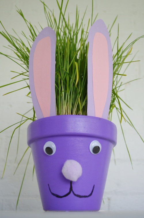 Easter Crafts: Easter Bunny Flower Pot