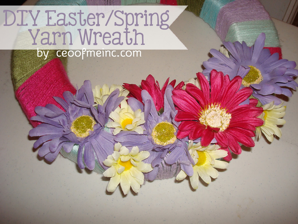 Easter Crafts: DIY Yarn Wreath