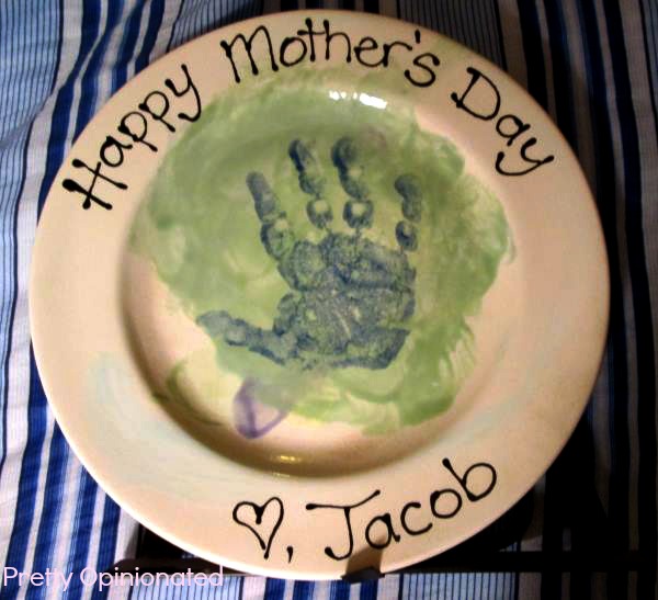 Mother's Day Craft: Hand Print Plate