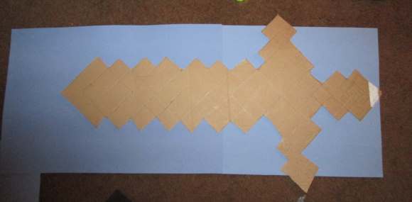 Make Your Own Minecraft Foam Sword Template