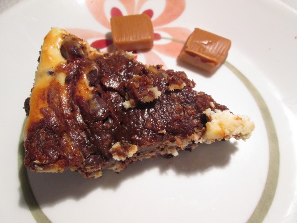 Chocolate Chip Caramel Cheesecake Pie recipe