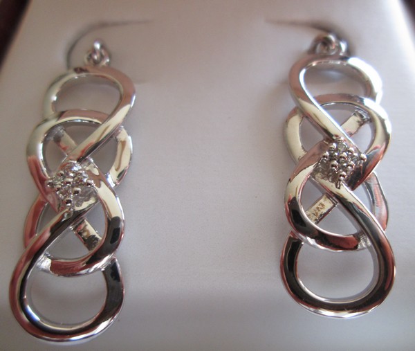 Helzberg Diamond Infinity X Infinity Earrings
