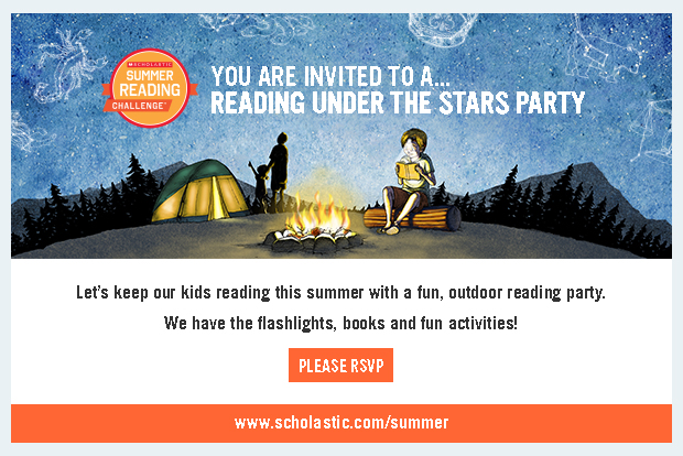 Summer Reading Under the Stars Party Invitation