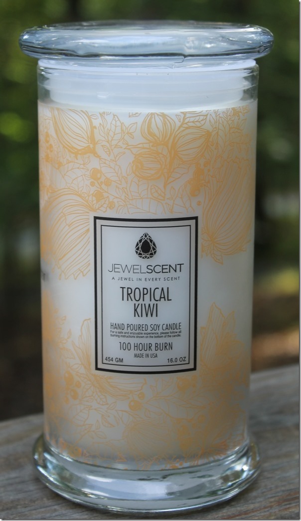 Jewel Scent Tropical Kiwi Candle: Two Gifts for Her in One