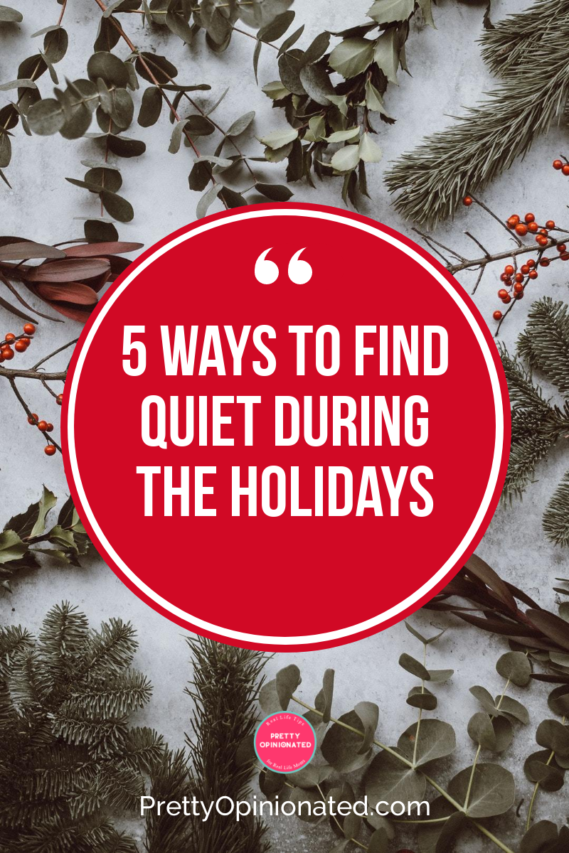 Looking for a few minutes to yourself amidst all the craziness? Check out these 5 tips for find a little peace and quiet during the holidays!