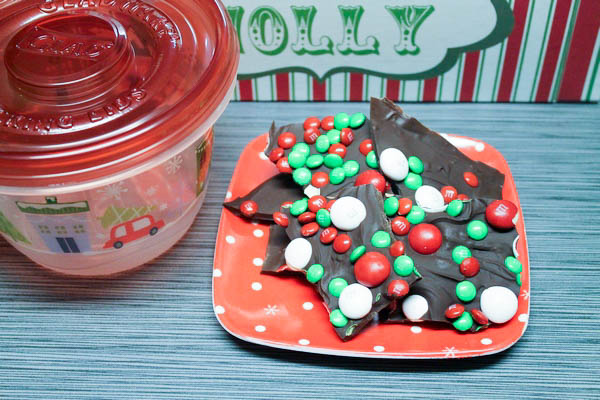 Spend the Holidays with M&Ms & Glad + Triple Chocolate Minty Bark Recipe