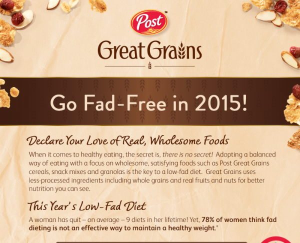 Go Fad-Free in 2015 with the Great Grains Pledge to stop fad diets
