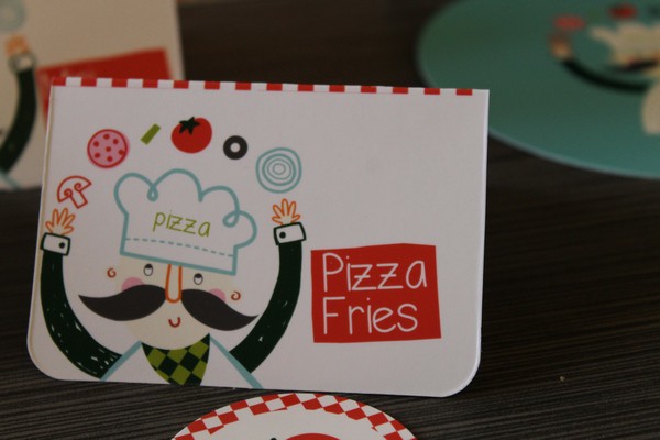 Pizza party menu card 1