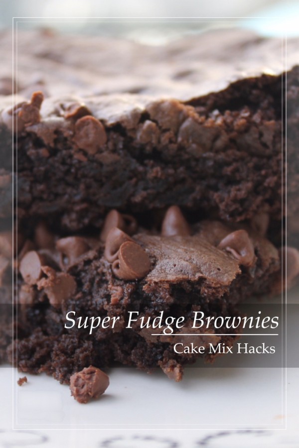 Looking for a yummy cake mix hack recipe for brownies? Check out my super fudge brownie recipe! So easy and chocolaty! 