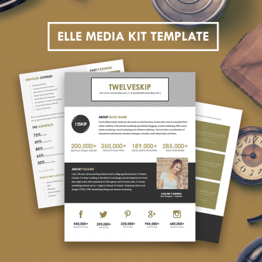 Create a stunning, professional media kit in as little as ten minutes with Hip Media Kits templates! 