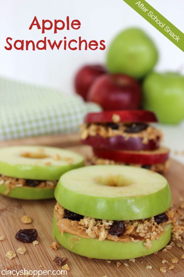 Apple-Sandwiches-Recipe: Back to School Lunch & Snack Ideas Your Kids Will Eat Up!