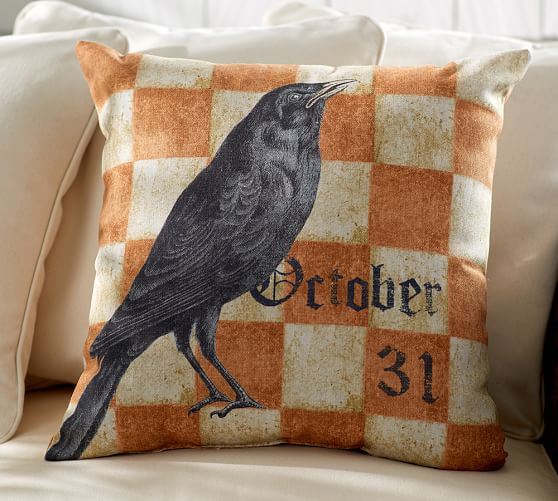 Halloween Crow Pillow