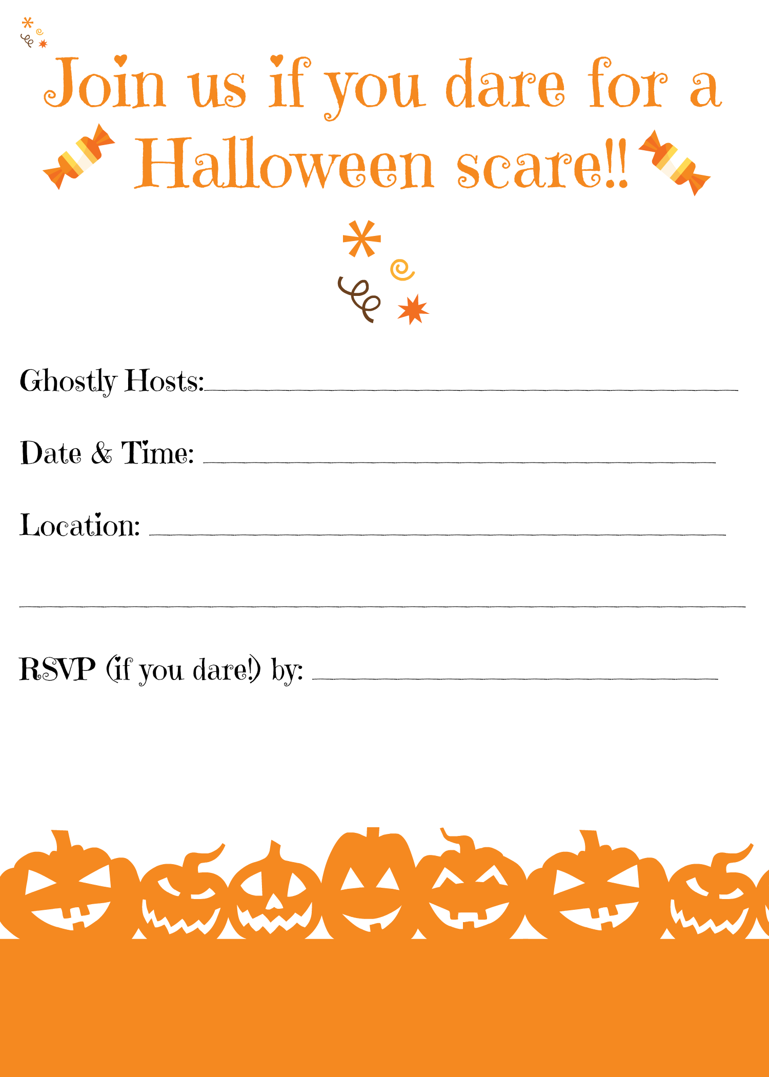 Free Printable Halloween Invitations for Your Super Spooktacular Parties (with a HowTo
