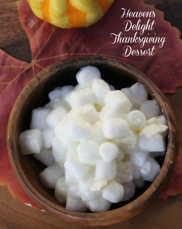 This Heavens Delight Pineapple Marshmallow dessert is one of the easiest Thanksgiving dessert recipes you'll ever make!