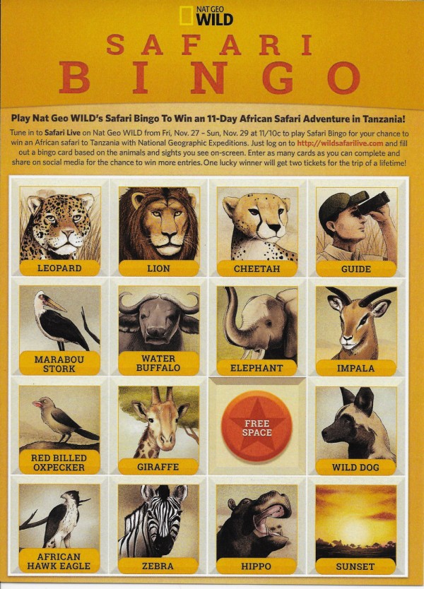 Celebrate 10 Days of Wildness with Nat Geo WILD's Thanksgiving Lineup! Check out the schedules plus details on their online bingo game to win your very own African safari!
