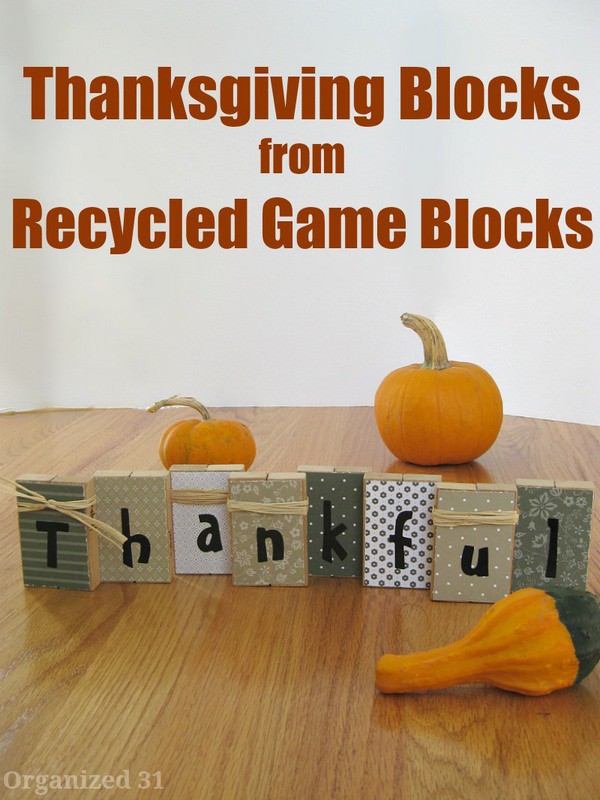 Thanksgiving blocks Thanksgiving craft