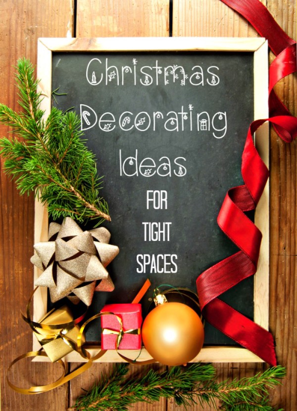 Got the decorating bug but can't find a single surface left to put that giant singing Santa? Don't feel bad, I'm in the same boat! I'm thinking outside the box (and off the mantle) with these ideas for Christmas decorating in small spaces and cluttered homes. 