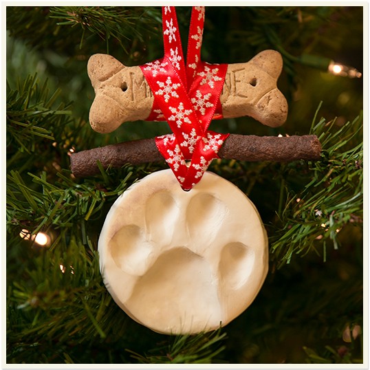 Making a DIY Dog Print Ornament is a fun way to include your dog in the holidays!