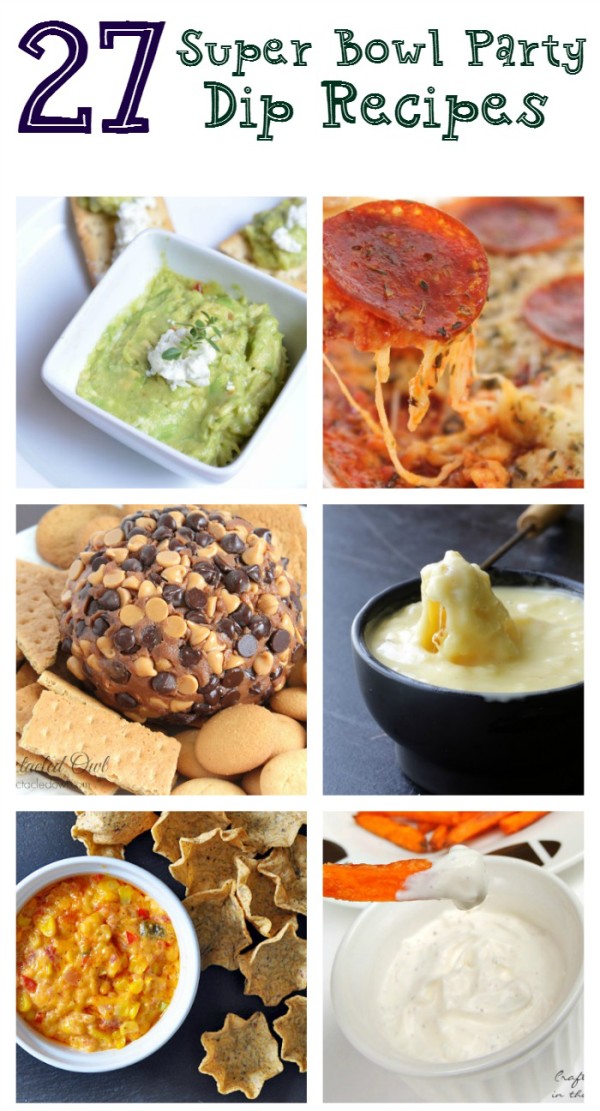 You can't have a Super Bowl party without dip, right? Well I'm sharing 27 of the best dip recipes ever to choose from! Find a little bit of everything here! There's even healthier options and totally tasty dessert dips!