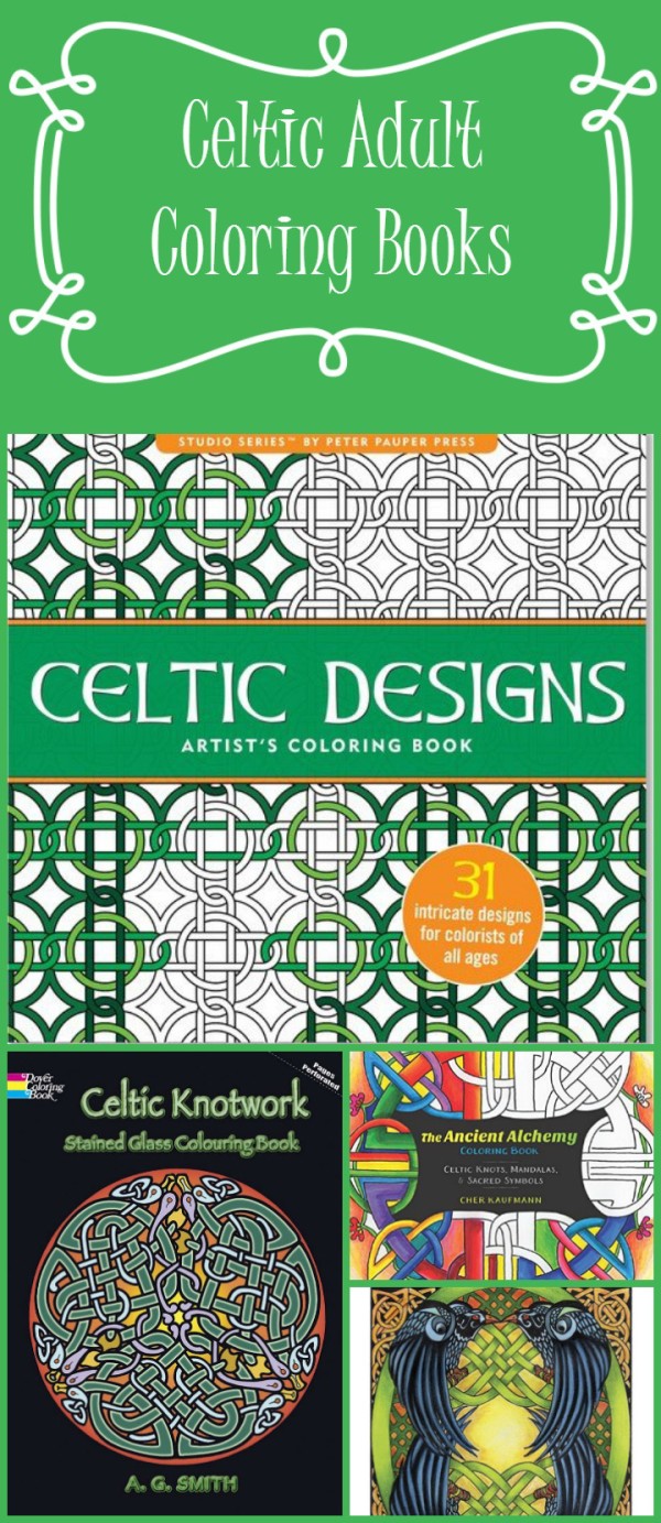 Celebrate St. Patrick's Day & show off your Irish pride while relaxing with these 5 amazing Celtic adult coloring books! Plus check out a few great free Irish coloring pages too!