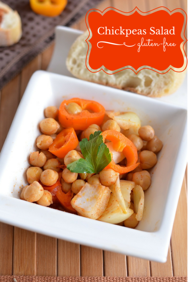 Gluten-free super bowl snacks: Chickpeas salad recipe from OurFamilyWorld
