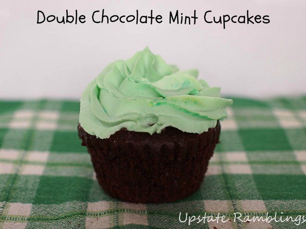 Double chocolate mint cupcakes