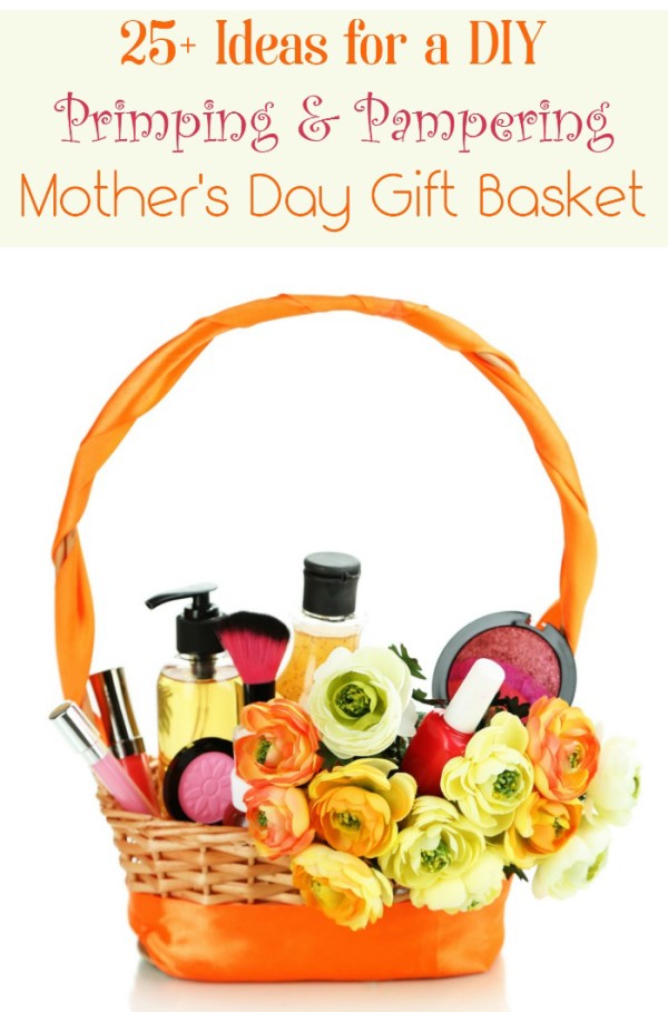 Putting together your own DIY Mother's Day gift basket is not just a great way to save money, but also make sure mom gets exactly what she loves. Check out 25+ ideas for a pampering gift basket! 