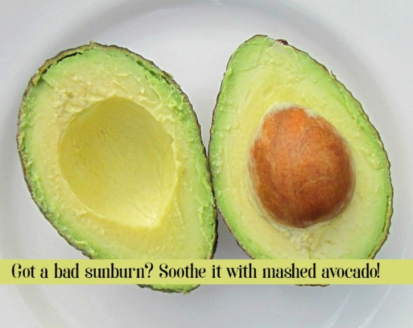 Use mashed avocados to relieve a bad sunburn! Check out this tip and more great health & beauty uses for avocados & avo oil!