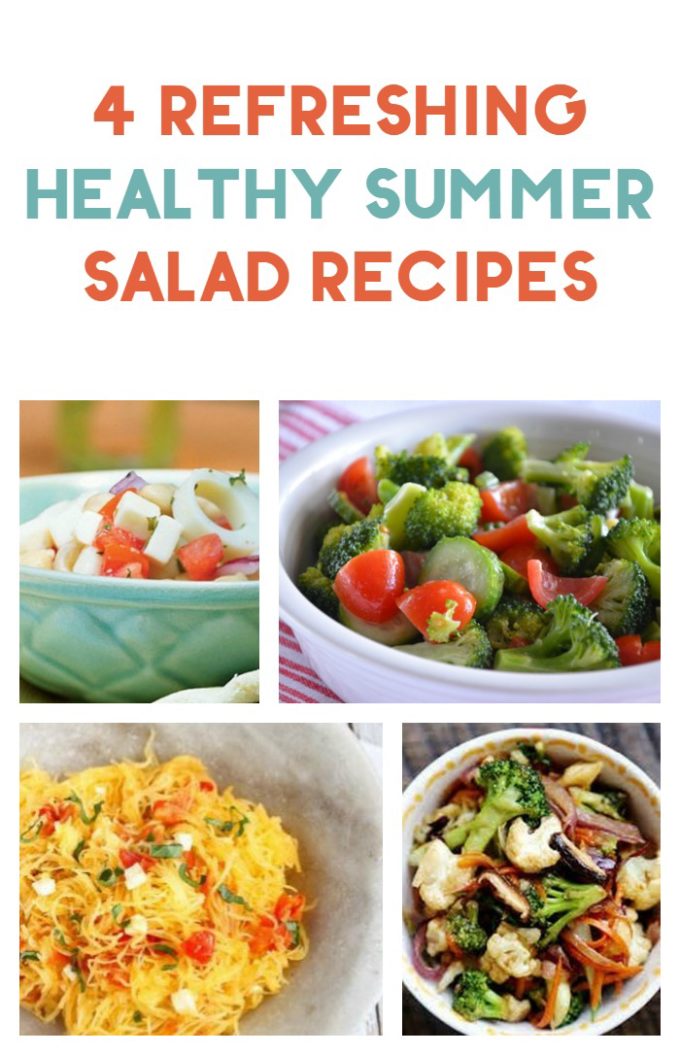 With temps reaching up into the 80s and 90s, no one wants to spend an hour in front of a hot stove, right? Skip the hot meals and fill your menu with refreshing summer salads instead! Check out 4 yummy healthy recipes!
