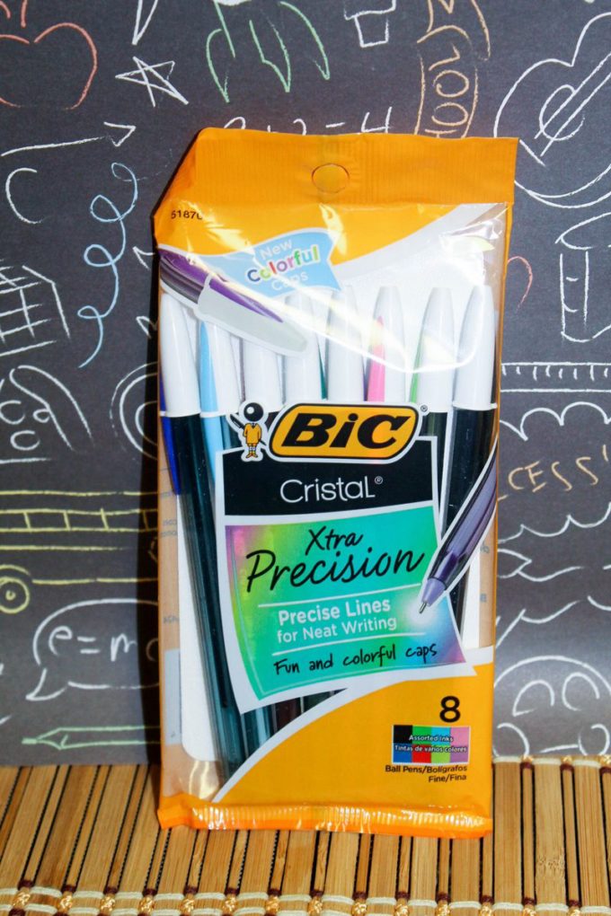 BIC® Cristal® Xtra Precision Ball Pen: The iconic Cristal pen got a modern update and now features vibrant two-toned caps. I love the way these write! The ink just glides across the paper.