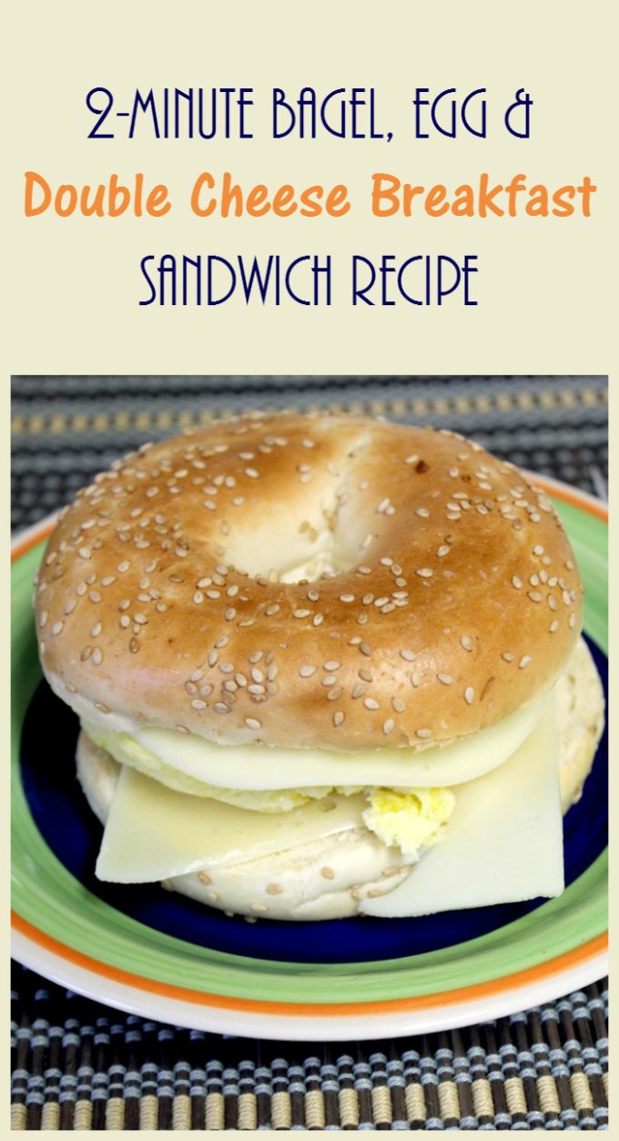 Make this yummy bagel, egg & double cheese sandwich in just 2 minutes! Check out the easy recipe! 