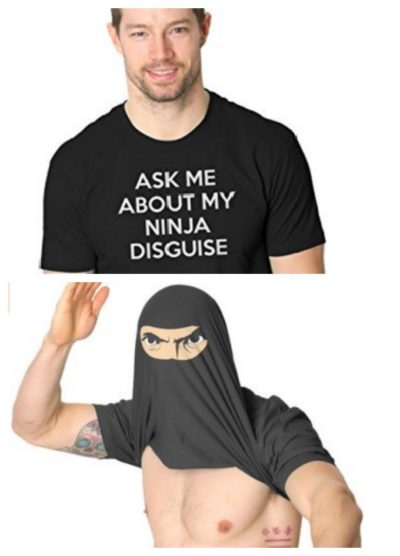 7 Hilariously Geeky T-Shirts That Will Be The Perfect Gift: Ninja Disguise