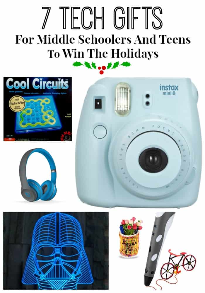 Holiday tech gifts are some of the coolest around for middle schoolers and teens. These seven gifts you need to add to your Christmas ideas list. Promise you will win the holidays!