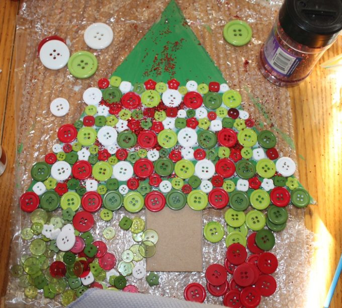 DIY Button Christmas Tree Craft