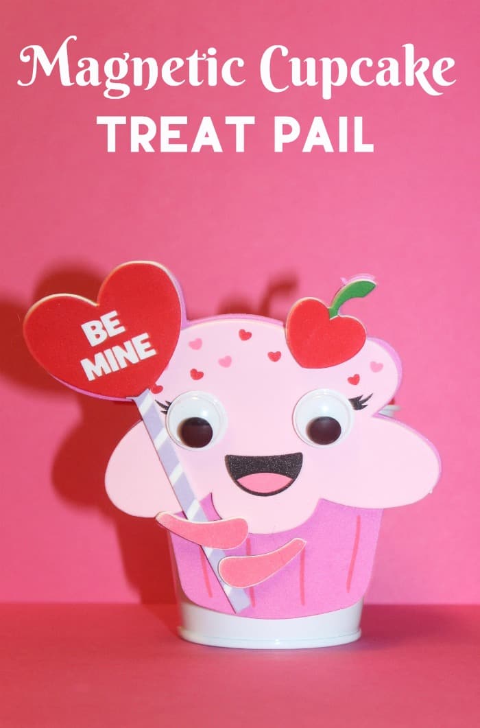 Make a DIY magnetic Valentine's Day treat pail for kids in just minutes. Seriously, it's insanely simple! You could whip up a dozen in under half an hour!