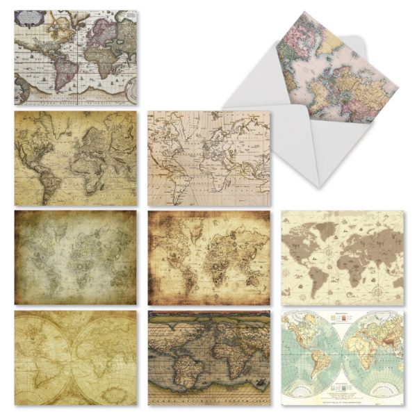9 Gorgeous Stationery Sets That Will Make You Bring Back the Art of Letter Writing- Antique Maps Cards