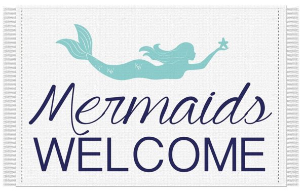 11 Beautiful Mermaid Home Decor Ideas- Mermaid Rug Welcome Mat