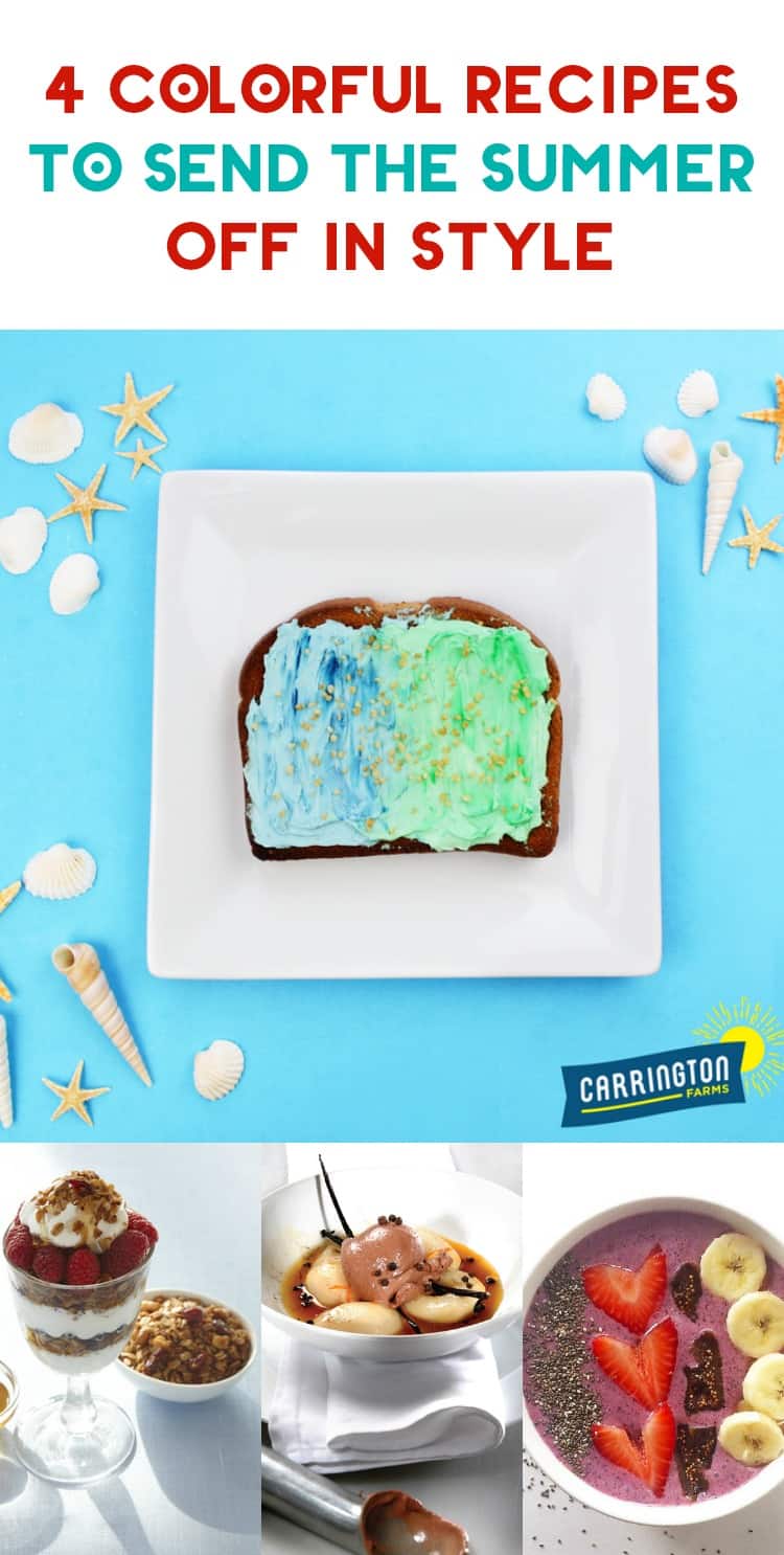 Send the summer off in tasty style with these four colorful and delicious recipes! Mermaid toast, anyone?