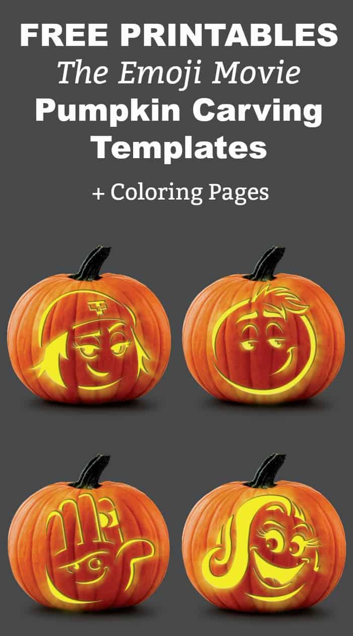Celebrate the upcoming release of The Emoji Movie with these fun FREE printable coloring pages and pumpkin carving templates! Check them out! 