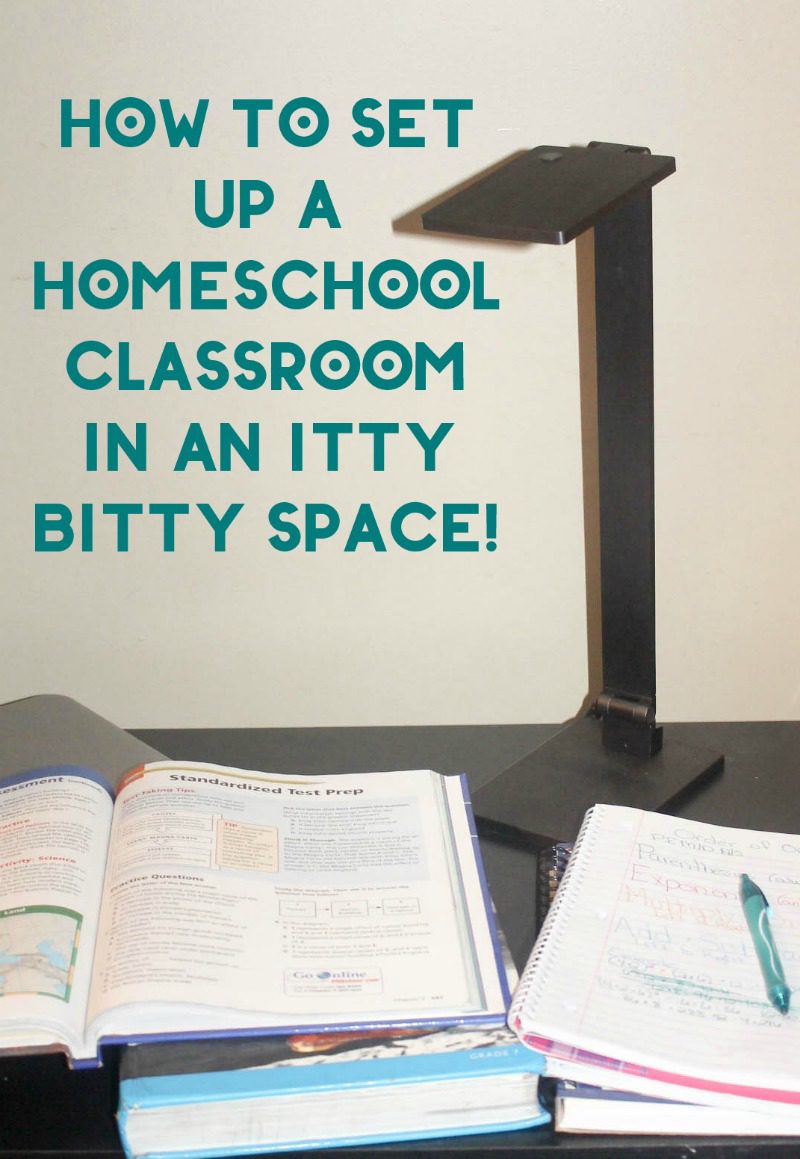 Trying to set up a homeschool classroom when you literally have zero space left in your house is definitely a challenge. However, it doesn't have to be an insurmountable task if you just thinking outside the box (and the books) a bit! Check out how I made an itty bitty corner in my dining room work for my son! 