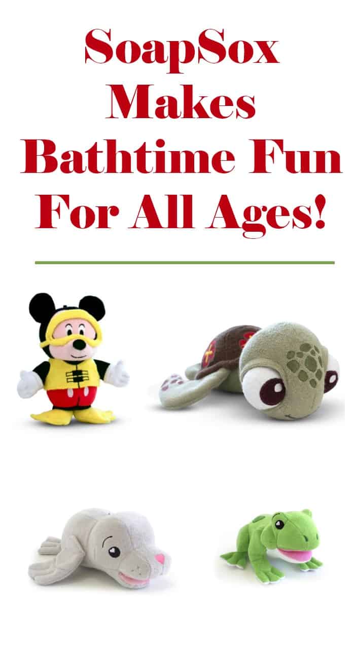 From playtime to bathtime, your little one can celebrate their love of all things Disney all day long with SoapSox!