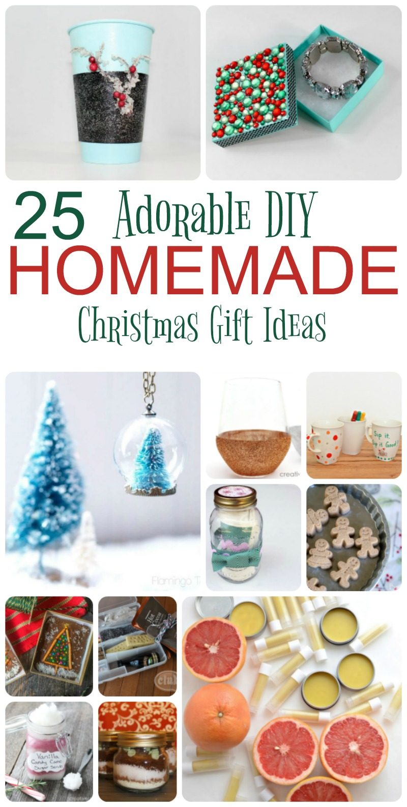 Want to save money and give a super meaningful gift this holiday season? Check out these 25 homemade gift ideas! With ideas for both kids and adults to make, there's something for every crafting skill level!