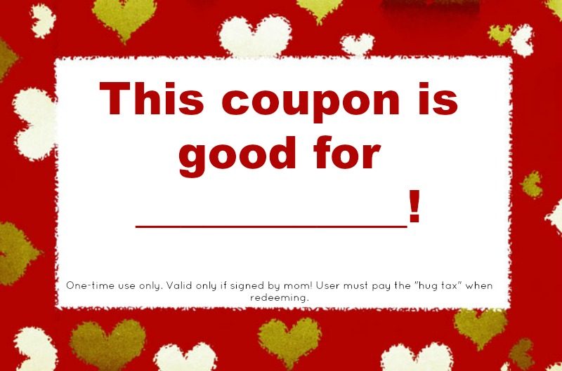 Free printable Valentine's Day coupon for teens