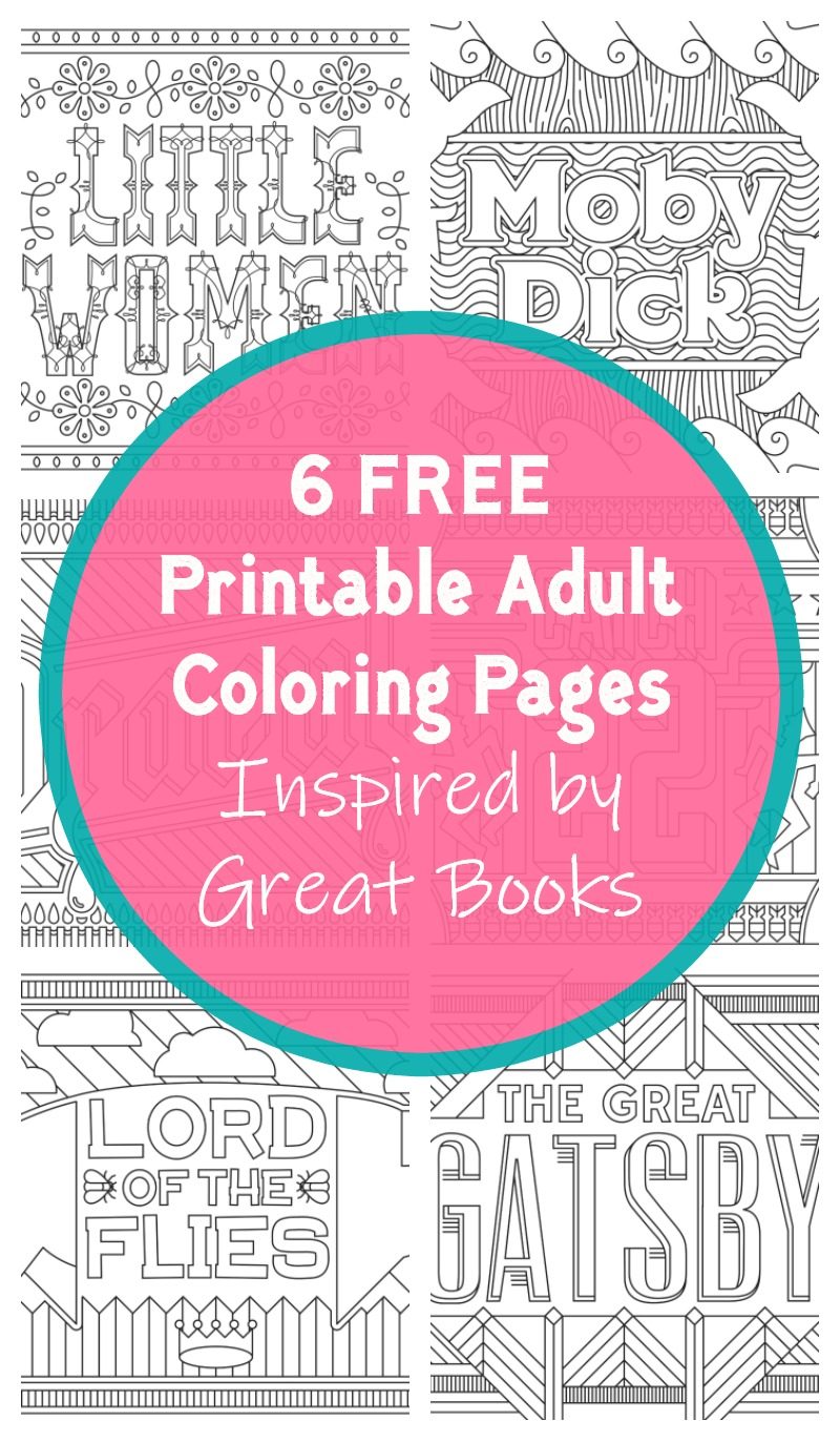  Grab these awesome FREE coloring pages from Catch 22, Dracula, The Great Gatsby, Little Women, Lord of the Flies, and Moby Dick!
