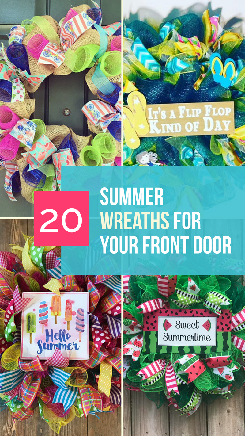 Looking for cute summer wreaths for your front door? Sure, you could make your own, but for those of us short on time (and crafting talent), these 20 cute wreaths from Etsy are just perfect! Check them out!
