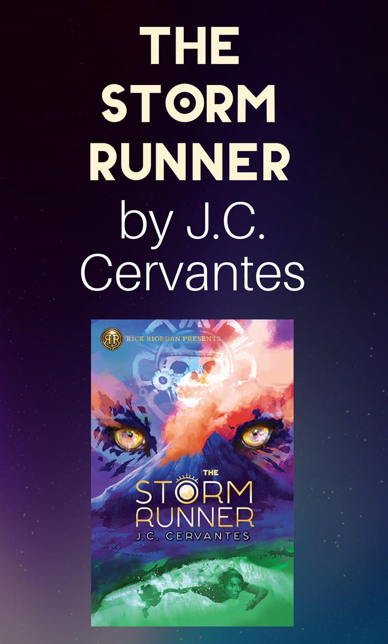 How can one boy with a limp stop the Maya god of death, disaster, and darkness from destroying the world?Â That's what we'll find out in J.C. Cervantes' stunning new book, The Storm Runner.